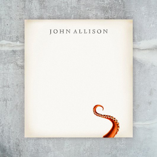 Vintage Octopus Tenticals Notepad Notizblock