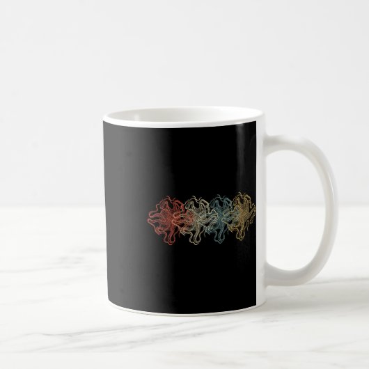 Vintage Octopus Tiergeschenke Kaffeetasse (Rechts)