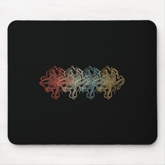 Vintage Octopus Tiergeschenke Mousepad (Vorne)