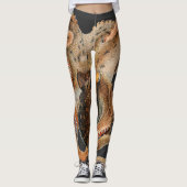 Vintage Octopus Vulgaris, Meerestiere Leggings (Vorderseite)