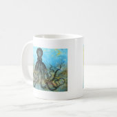 Vintage OctopusCollage Kaffeetasse (Vorderseite Links)