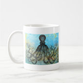 Vintage OctopusCollage Kaffeetasse (Links)
