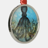 Vintage OctopusCollage Ornament Aus Metall (Rechts)