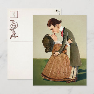 Vintage Odd Couple Postkarte