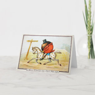 Vintage Odd Weihnachts-Treffkarte Feiertagskarte