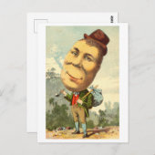 Vintage Oddität des kartoffelgeplagten Mannes Postkarte (Vorne/Hinten)