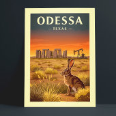 Vintage Odessa Texas Postkarte