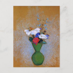 Vintage Odilon Redon Blume in Vase Postkarte