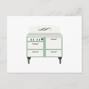Vintage-Ofen Postkarte