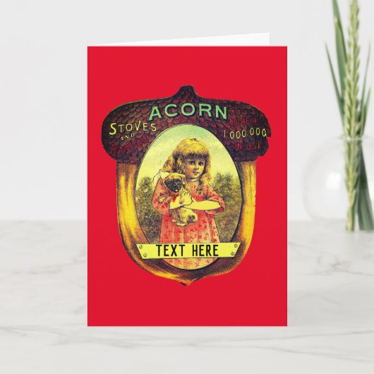 Vintage Ofenwerbung für den Ofen niedlich rustikal Karte (Vorderseite)