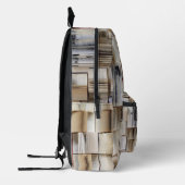 Vintage offene Buchseiten Bedruckter Rucksack (Links)