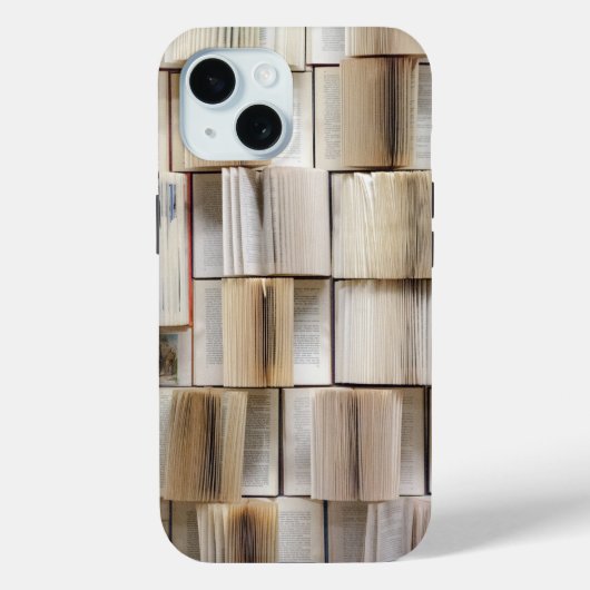 Vintage offene Buchseiten Case-Mate iPhone Hülle (Rückseite)