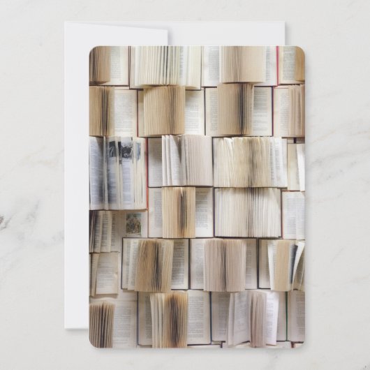 Vintage offene Buchseiten Einladung (Vorderseite)