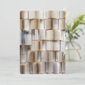 Vintage offene Buchseiten Einladung (Stehend Vorderseite)