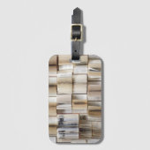 Vintage offene Buchseiten Gepäckanhänger (Vorderseite Vertikal)