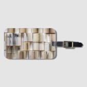 Vintage offene Buchseiten Gepäckanhänger (Vorderseite (Horizontal))