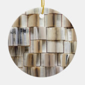 Vintage offene Buchseiten Keramik Ornament (Vorne)