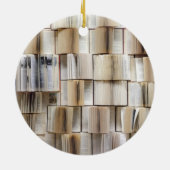 Vintage offene Buchseiten Keramik Ornament (Hinten)