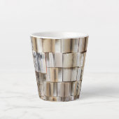 Vintage offene Buchseiten Milchtasse (Vorderseite)