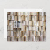 Vintage offene Buchseiten Postkarte (Vorne/Hinten)