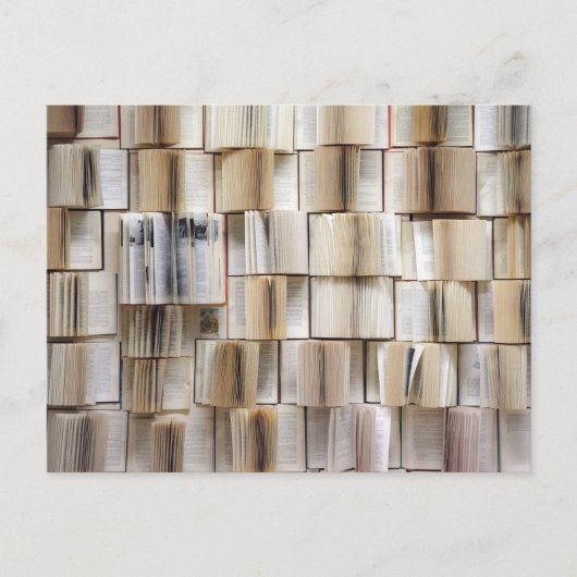 Vintage offene Buchseiten Postkarte (Vorderseite)