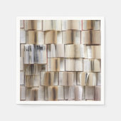 Vintage offene Buchseiten Serviette (Vorderseite)