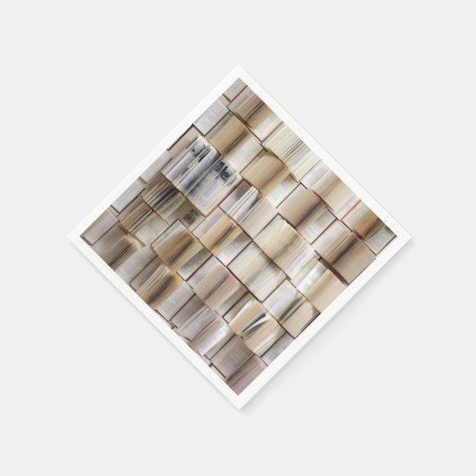 Vintage offene Buchseiten Serviette (Ecke)