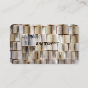 Vintage offene Buchseiten Visitenkarte