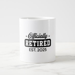 Vintage offiziell im Ruhestand 2025 Lustige Pensio Jumbo-Tasse