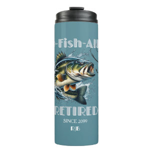 Vintage OFishAlly Im Ruhestand Großer Fisch Beißt Thermosbecher