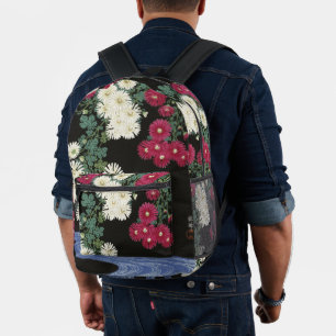 Vintage Ohara Koson Chrysanthemen Kunst Bedruckter Rucksack
