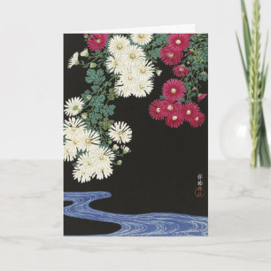 Vintage Ohara Koson Chrysanthemen-Kunst Karte