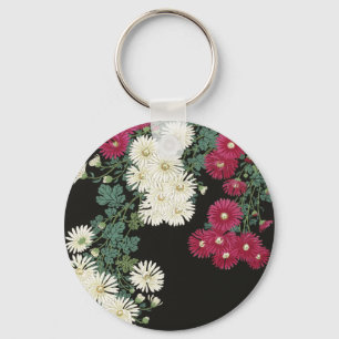 Vintage-Ohara-Koson-Chrysanthemen-Kunst Schlüsselanhänger