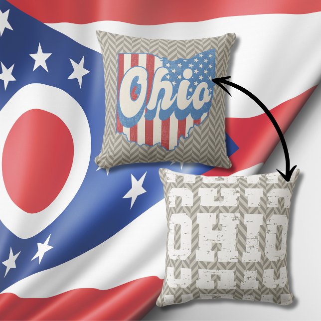 Vintage Ohio-Distressed Geometric Kissen (Von Creator hochgeladen)