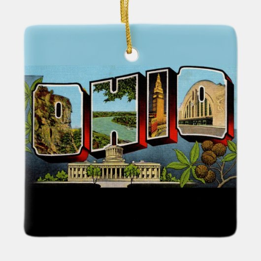 Vintage Ohio Keramikornament (Vorderseite)