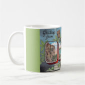 Vintage-Ohio-Postkarten-Tasse Kaffeetasse (Links)