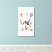 Vintage Ohranatomie Leinwanddruck (Insitu (Holzboden))