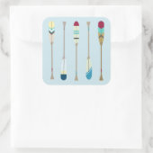 Vintage Ohren Quadratischer Aufkleber (Tasche)