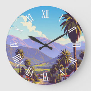 Vintage Ojai Kalifornien Große Wanduhr