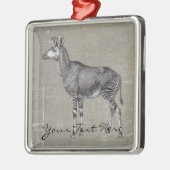 Vintage Okapi Silbernes Ornament (Links)