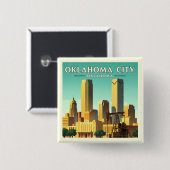Vintage Oklahoma City Oklahoma Button (Vorne & Hinten)