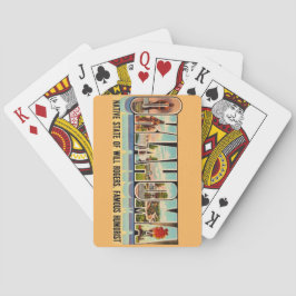 Vintage-Oklahoma-Gruß-Postkarte Spielkarten