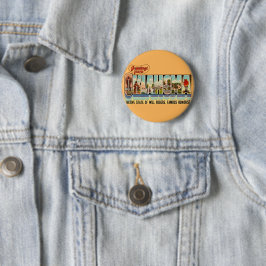 Vintage-Oklahoma-Grußpostkarte Button