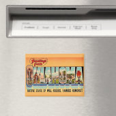 Vintage-Oklahoma-Grußpostkarte Magnet (In Situ (Geschirrspüler))