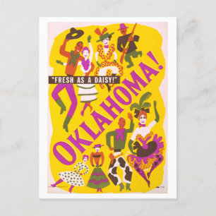Vintage-Oklahoma-Rodgers-und-Hammerstein-Showposte Postkarte