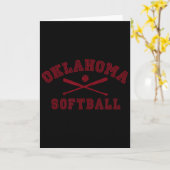 Vintage Oklahoma Softball-Ausrüstung Karte (Gelbe Blume)
