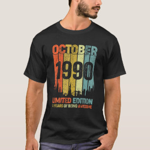 Vintage Oktober 1990 Lustiger 31. Geburtstag 31 Ja T-Shirt