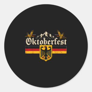 Vintage Oktoberfest deutsches Trinkfest Runder Aufkleber