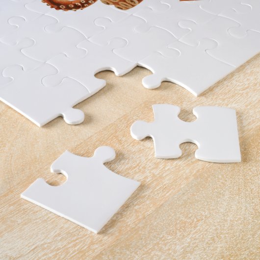 Vintage Oktopus-Abbildung Puzzle (Seite)