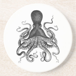 Vintage-Oktopus-Achterbahn Getränkeuntersetzer